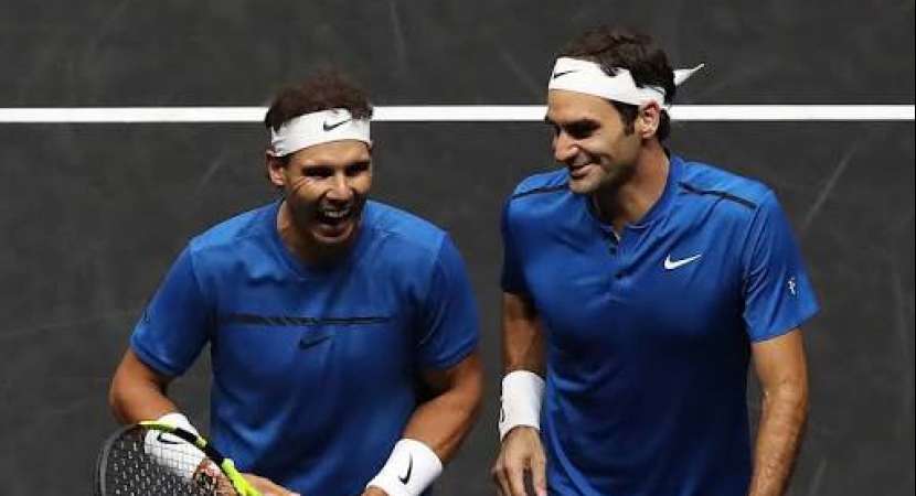 Rafael Nadal and Roger Federer Rafael Nadal and Roger Federer