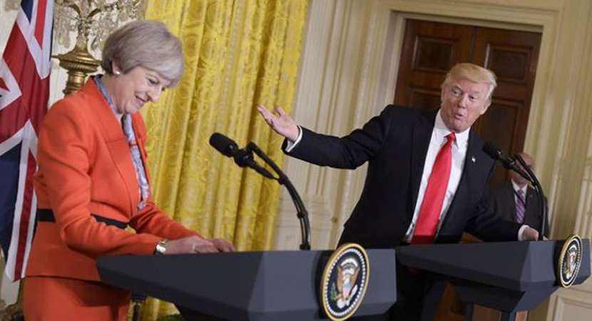 Donald Trump talks with Britain's May on Syria Donald Trump talks with Britain's May on Syria