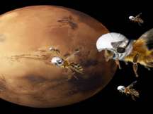 Marsbees, the flying robots the atmosphere on Mars surface