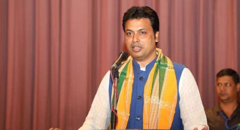 Tripura CM Biplab Deb in Delhi in first week of May for various meetings Tripura CM Biplab Deb in Delhi in first week of May for various meetings