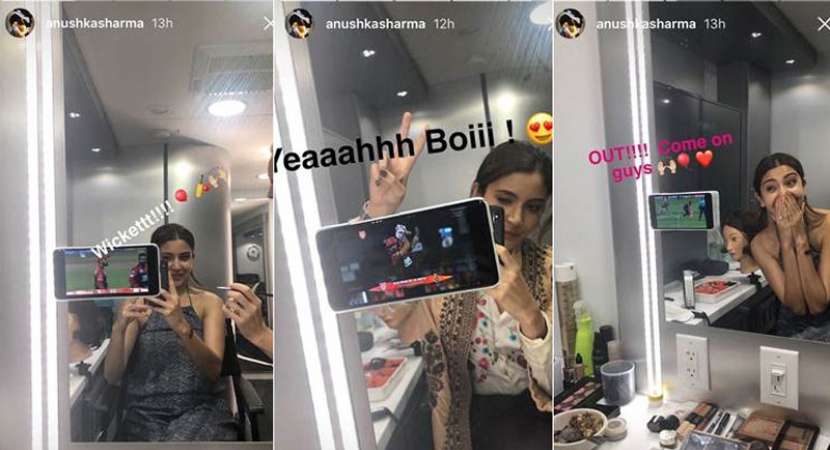 Anushka cheers for Virat from 'Zero' set Anushka cheers for Virat from 'Zero' set