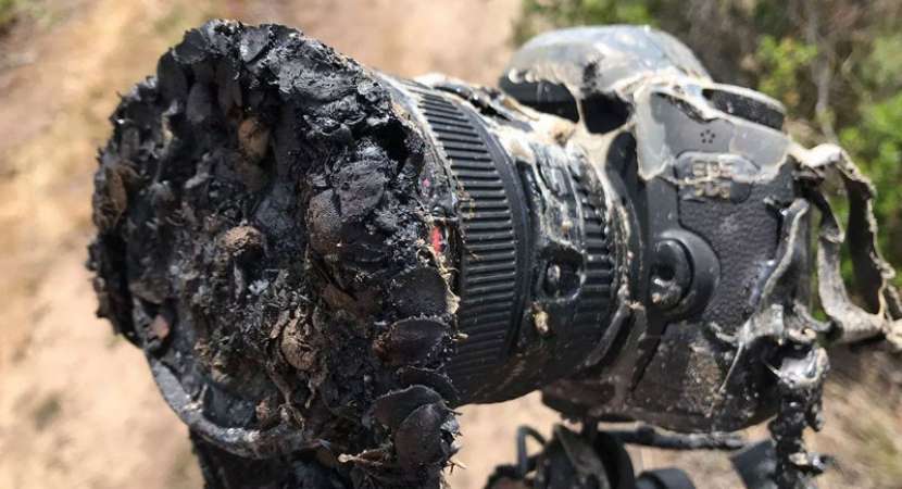 Grass fire to blame for that melted NASA camera during rocket launch Grass fire to blame for that melted NASA camera during rocket launch