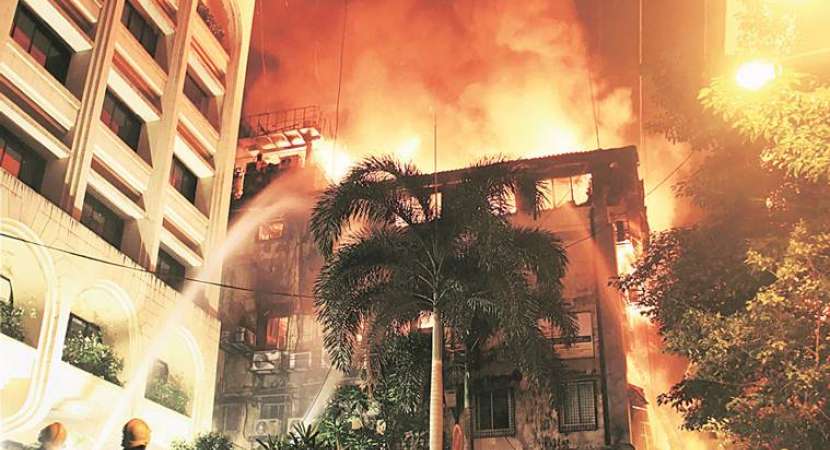 The burning building is also known as the Light Of Asia. The burning building is also known as the Light Of Asia.