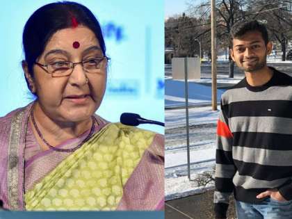 Sushma condoles death of Indian student in US Sushma condoles death of Indian student in US