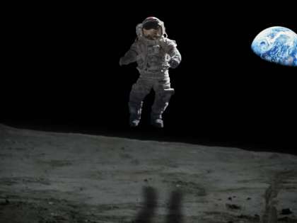NASA has a footage collection of men in puffy spacesuits falling over on the lunar surface. NASA has a footage collection of men in puffy spacesuits falling over on the lunar surface.