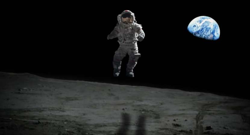 NASA has a footage collection of men in puffy spacesuits falling over on the lunar surface. NASA has a footage collection of men in puffy spacesuits falling over on the lunar surface.
