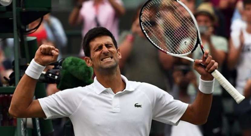 Djokovic advances to Wimbledon quarterfinals Djokovic advances to Wimbledon quarterfinals