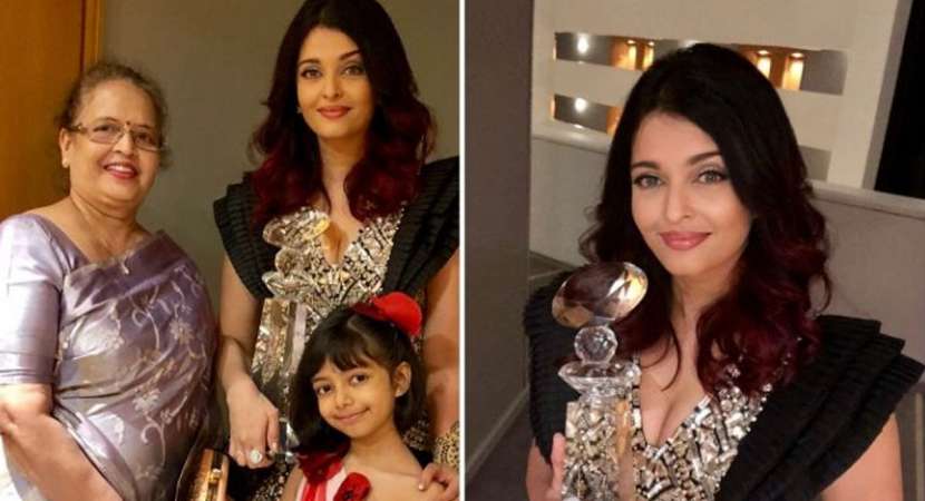 Aishwarya receives Meryl Streep Award with daughter, mother Aishwarya receives Meryl Streep Award with daughter, mother
