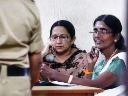 Woman leader KP Sasikala in Ranni police station Woman leader KP Sasikala in Ranni police station