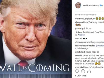 Donald Trump features in 'Game of Thrones' styled poster over Mexico Wall Donald Trump features in 'Game of Thrones' styled poster over Mexico Wall